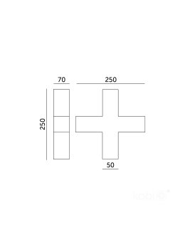 Łącznik X do LED KOLINE K2 czarny Kobi Pro 003716