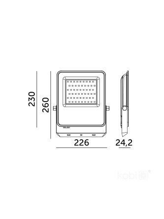 Naświetlacz LED halogen zewnętrzny ULSAN 100W 4000K IP65 Kobi Pro 004328 2