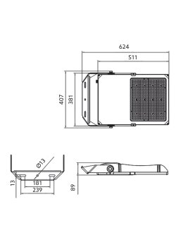 Naświetlacz LED halogen zewnętrzny US 500W 5000K IP66 60° DIM Kobi Pro 001869