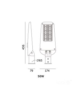 Lampa drogowa LED ULTIMATE STREET 50W 4000K IP66 Kobi Pro 004406