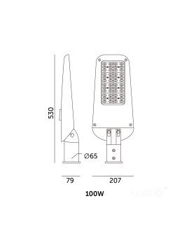 Lampa drogowa LED ULTIMATE STREET 100W 4000K IP66 Kobi Pro 004407