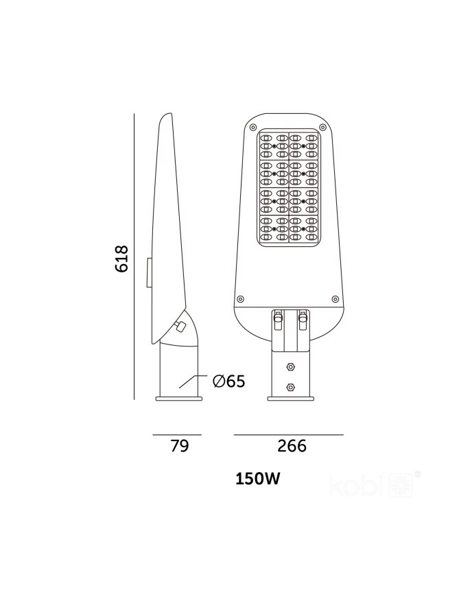Lampa drogowa LED ULTIMATE STREET 150W 4000K IP66 Kobi Pro 004408