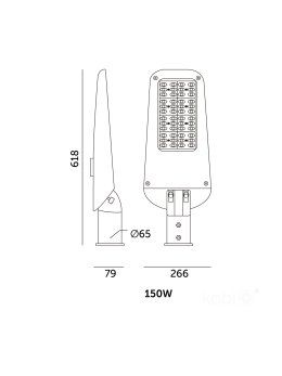 Lampa drogowa LED ULTIMATE STREET 150W 4000K IP66 Kobi Pro 004408