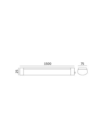 Oprawa liniowa przemysłowa LED DELGADO 45W 150cm 3000K Kobi 001591 2