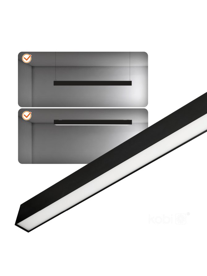 Lampa liniowa wisząca KOLINE K1 20W 4000K czarna Kobi Pro 001618