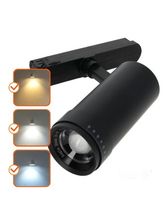 Reflektor szynowy LED NEXTRACK VISION 10W 3CCT 30-60° czarny Kobi Pro 001825 2