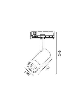 Reflektor szynowy LED NEXTRACK VISION 30W 3CCT 30-60° czarny Kobi Pro 001829 2