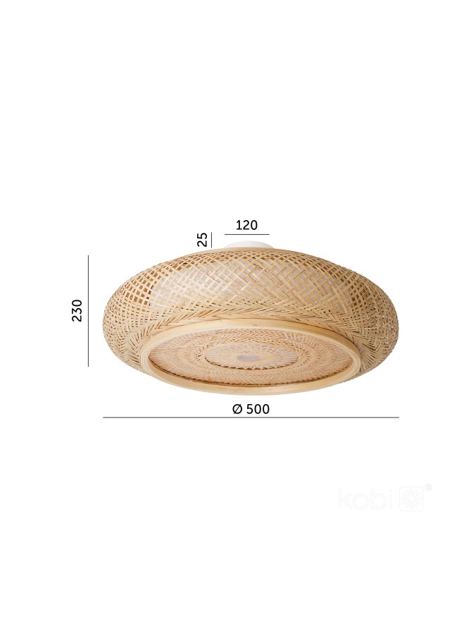 Lampa sufitowa plafon BOHO BULI M 3xE27 Kobi Design 