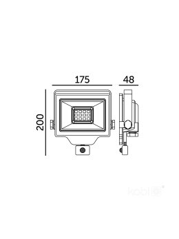 Naświetlacz LED z czujnikiem ruchu DELYO 50W 4000K IP54 Kobi Premium 