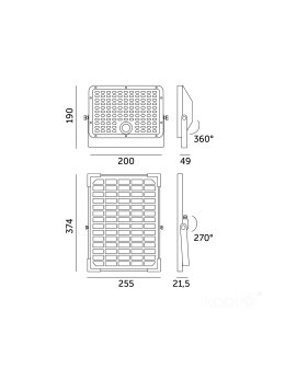 Naświetlacz z czujnikiem ruchu solar LED MHCS 30W 2CCT IP65 Kobi Premium 