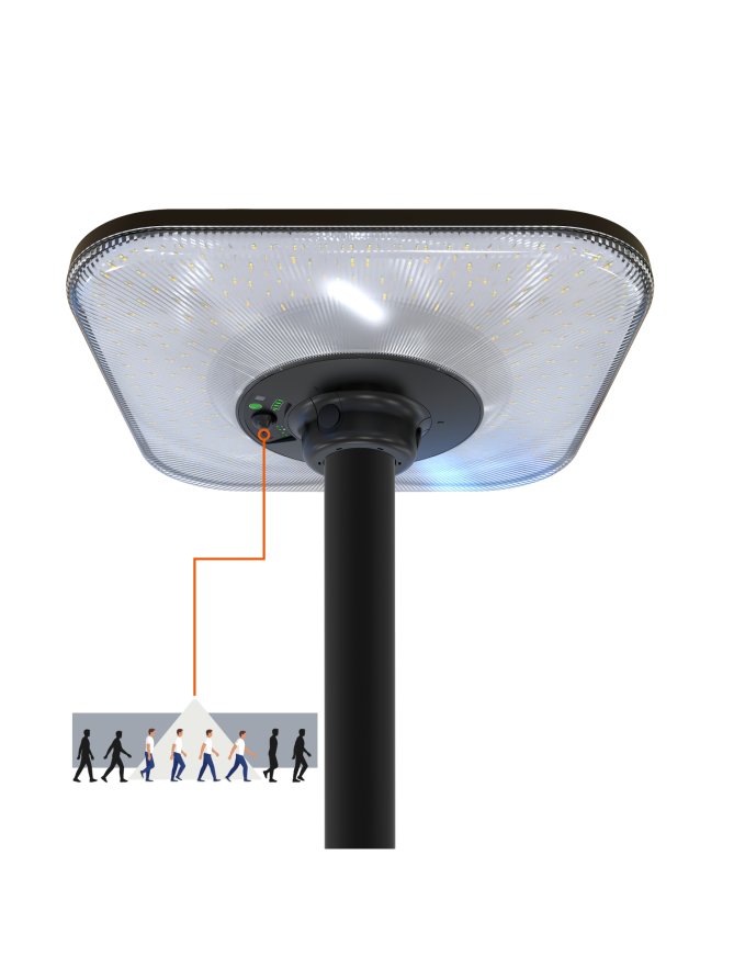 Lampa solarna parkowa LED SOLSUMI SQUARE 25W 3CCT IP54 Kobi Premium 