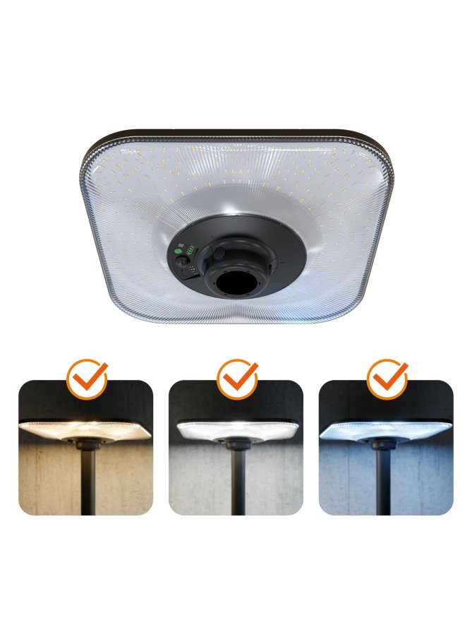Lampa solarna parkowa LED SOLSUMI SQUARE 25W 3CCT IP54 Kobi Premium 