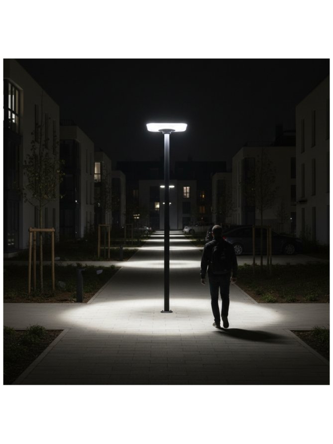 Lampa solarna parkowa LED SOLSUMI SQUARE 25W 3CCT IP54 Kobi Premium 