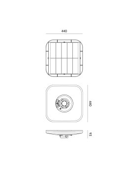 Lampa solarna parkowa LED SOLSUMI SQUARE 25W 3CCT IP54 Kobi Premium 