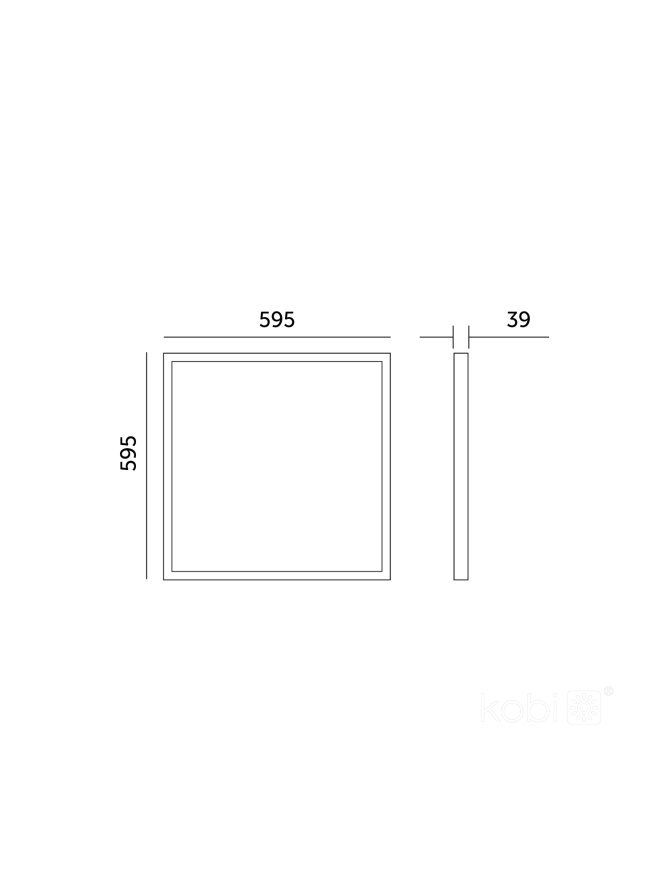 Panel LED sufitowy BRISBANE 36W 60x60 4000K czarny Kobi Premium 