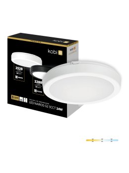 Plafon LED sufitowy NAIROS G2 24W 3CCT IP65 biały Kobi Premium 