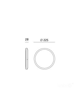 Plafon LED sufitowy NIVERA CIRCLE 12W 3CCT IP54 biały Kobi Premium 