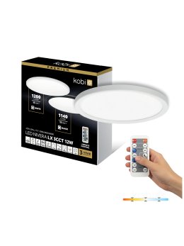 Plafon LED sufitowy NIVERA CIRCLE 12W 3CCT LX IP54 biały Kobi Premium 