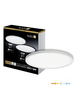 Plafon LED sufitowy NIVERA CIRCLE 18W 3CCT IP54 biały Kobi Premium 