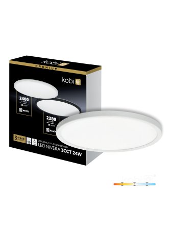 Plafon LED sufitowy NIVERA CIRCLE 24W 3CCT IP54 biały Kobi Premium 