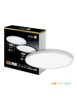 Plafon LED sufitowy NIVERA CIRCLE 24W 3CCT IP54 biały Kobi Premium 