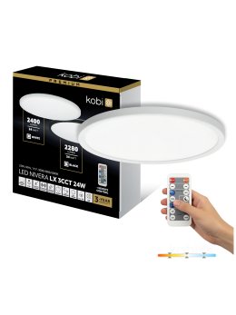 Plafon LED sufitowy NIVERA CIRCLE 24W 3CCT LX IP54 biały Kobi Premium 