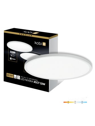 Plafon LED sufitowy NIVERA CIRCLE 32W 3CCT IP54 biały Kobi Premium 