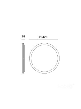 Plafon LED sufitowy NIVERA CIRCLE 32W 3CCT IP54 biały Kobi Premium 