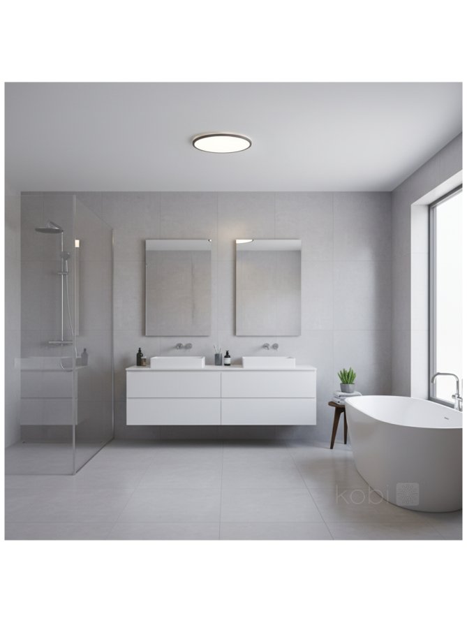 Plafon LED sufitowy NIVERA CIRCLE 32W 3CCT IP54 czarny Kobi Premium 