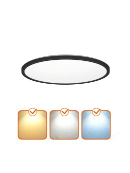 Plafon LED sufitowy NIVERA CIRCLE 32W 3CCT IP54 czarny Kobi Premium 