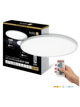 Plafon LED sufitowy NIVERA CIRCLE 32W 3CCT LX IP54 biały Kobi Premium 