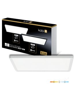 Plafon LED sufitowy NIVERA SQUARE 32W 3CCT IP54 biały Kobi Premium 