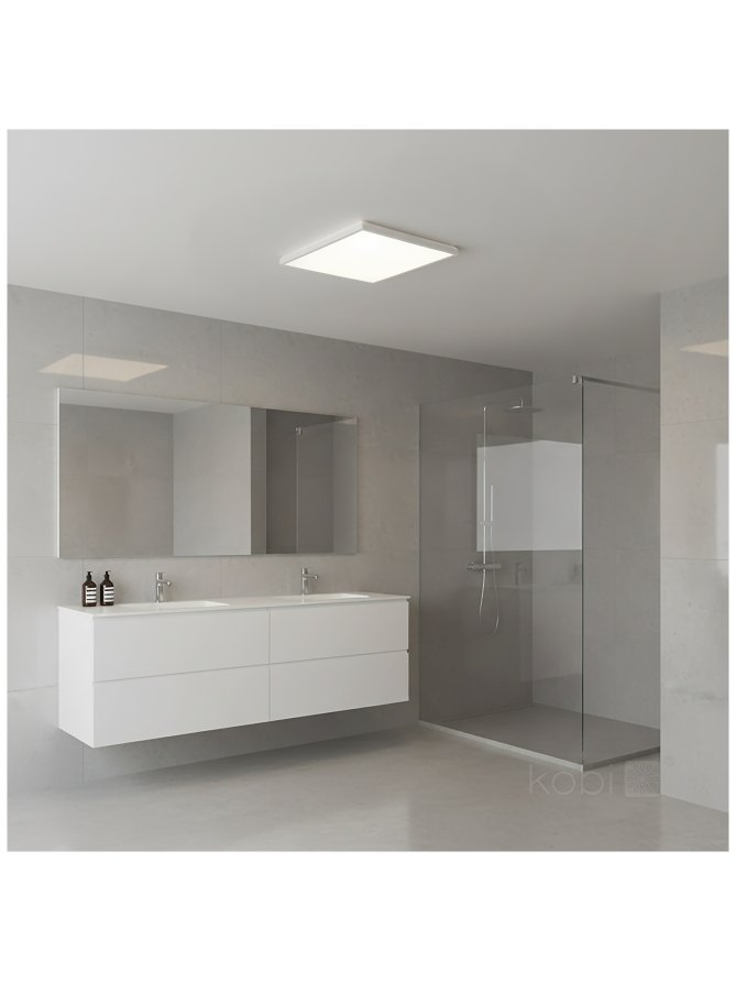 Plafon LED sufitowy NIVERA SQUARE 32W 3CCT IP54 biały Kobi Premium 