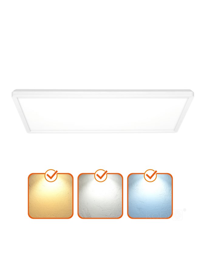 Plafon LED sufitowy NIVERA SQUARE 32W 3CCT IP54 biały Kobi Premium 