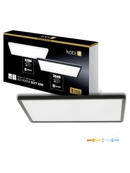 Plafon LED sufitowy NIVERA SQUARE 32W 3CCT IP54 czarny Kobi Premium 