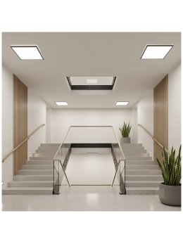 Plafon LED sufitowy NIVERA SQUARE 32W 3CCT IP54 czarny Kobi Premium 