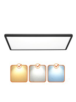 Plafon LED sufitowy NIVERA SQUARE 32W 3CCT IP54 czarny Kobi Premium 