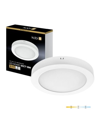 Plafon LED sufitowy SIGARO CIRCLE 18W 3CCT Kobi Premium 