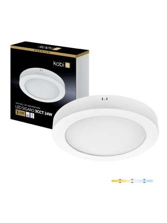 Plafon LED sufitowy SIGARO CIRCLE 24W 3CCT Kobi Premium 