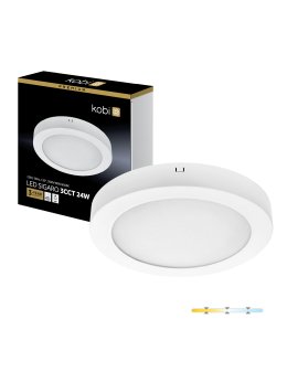 Plafon LED sufitowy SIGARO CIRCLE 24W 3CCT Kobi Premium 