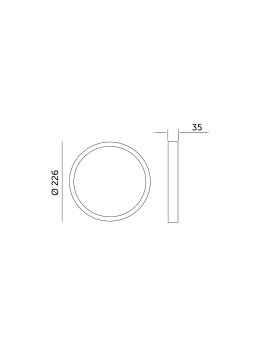 Plafon LED sufitowy SIGARO CIRCLE 24W 3CCT Kobi Premium 