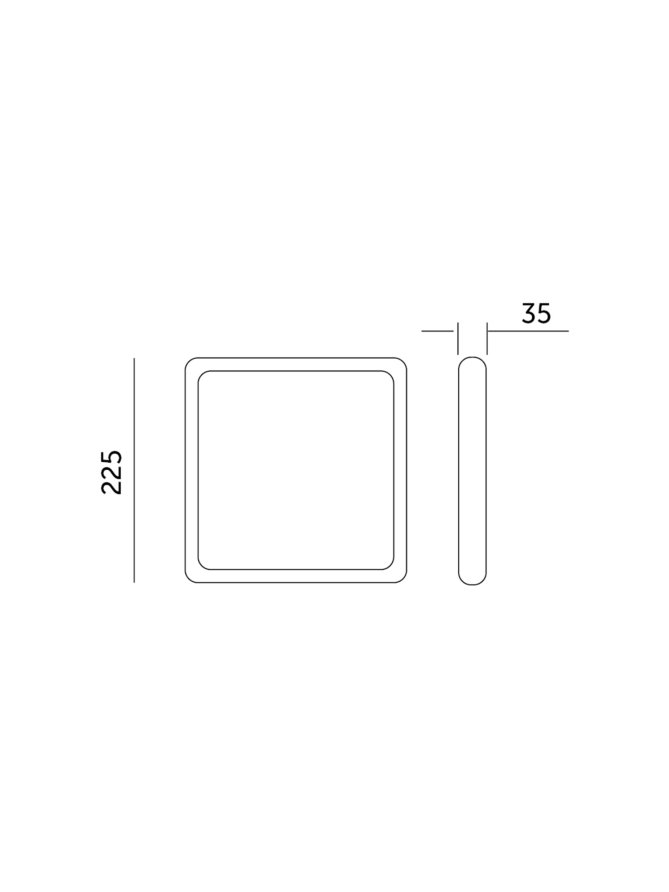 Plafon LED sufitowy SIGARO SQUARE 18W 4000K Kobi Premium 