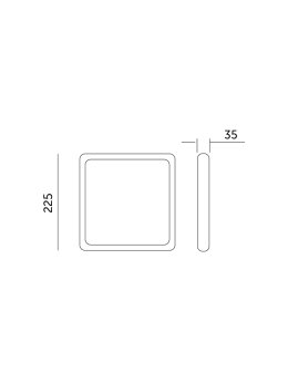 Plafon LED sufitowy SIGARO SQUARE 18W 4000K Kobi Premium 
