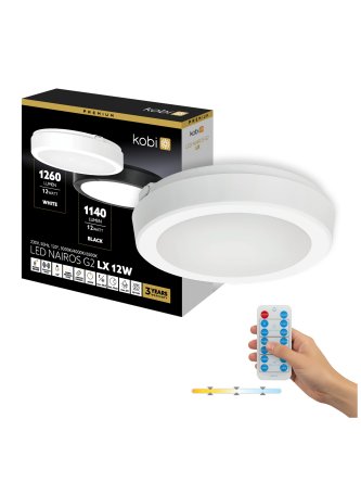 Plafon z czujnikiem ruchu LED NAIROS G2 12W 3CCT LX IP65 biały Kobi Premium 