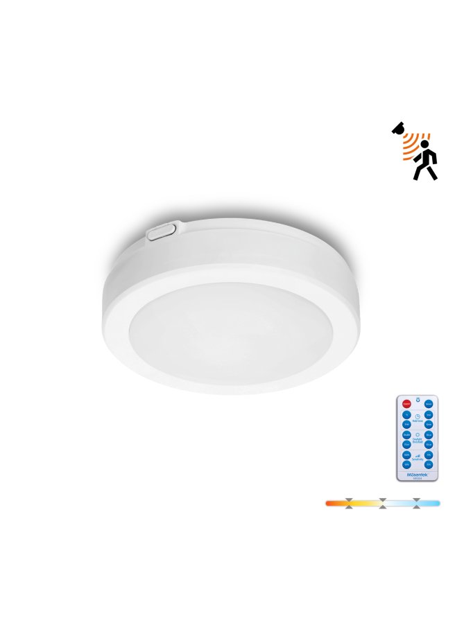 Plafon z czujnikiem ruchu LED NAIROS G2 12W 3CCT LX IP65 biały Kobi Premium 