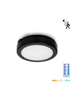 Plafon z czujnikiem ruchu LED NAIROS G2 12W 3CCT LX IP65 czarny Kobi Premium 