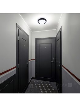 Plafon z czujnikiem ruchu LED NAIROS G2 18W 3CCT LX IP65 czarny Kobi Premium 