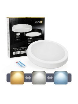 Plafon z czujnikiem ruchu LED NAIROS G2 24W 3CCT LX IP65 biały Kobi Premium 