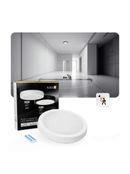 Plafon z czujnikiem ruchu LED NAIROS G2 24W 3CCT LX IP65 biały Kobi Premium 