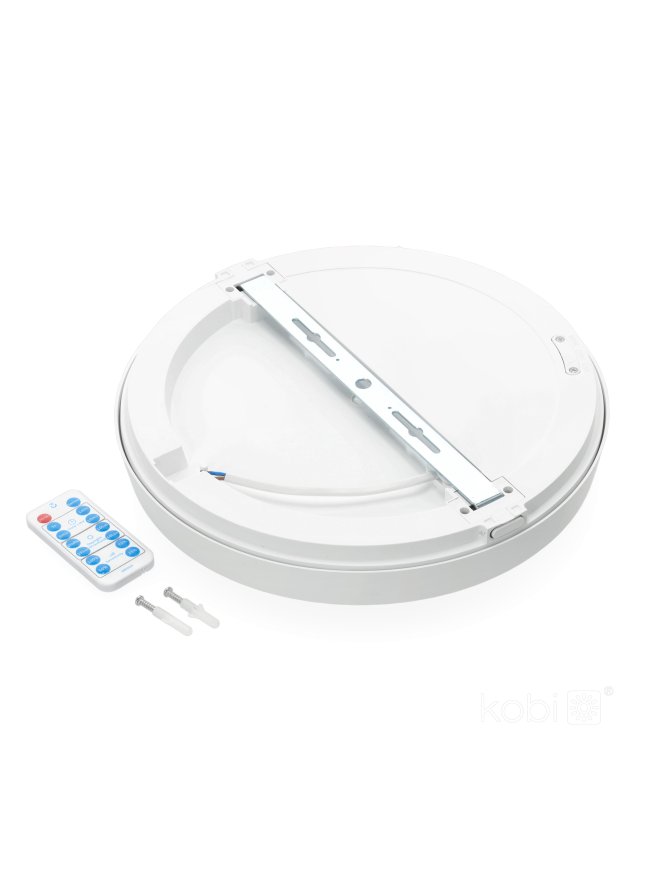 Plafon z czujnikiem ruchu LED NAIROS G2 24W 3CCT LX IP65 biały Kobi Premium 
